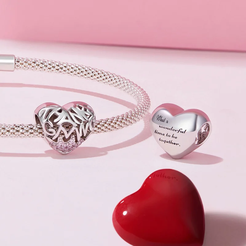 (Bild für) Pandora Style Thanksgiving Heart Charm - BSC923 - Ansicht 4