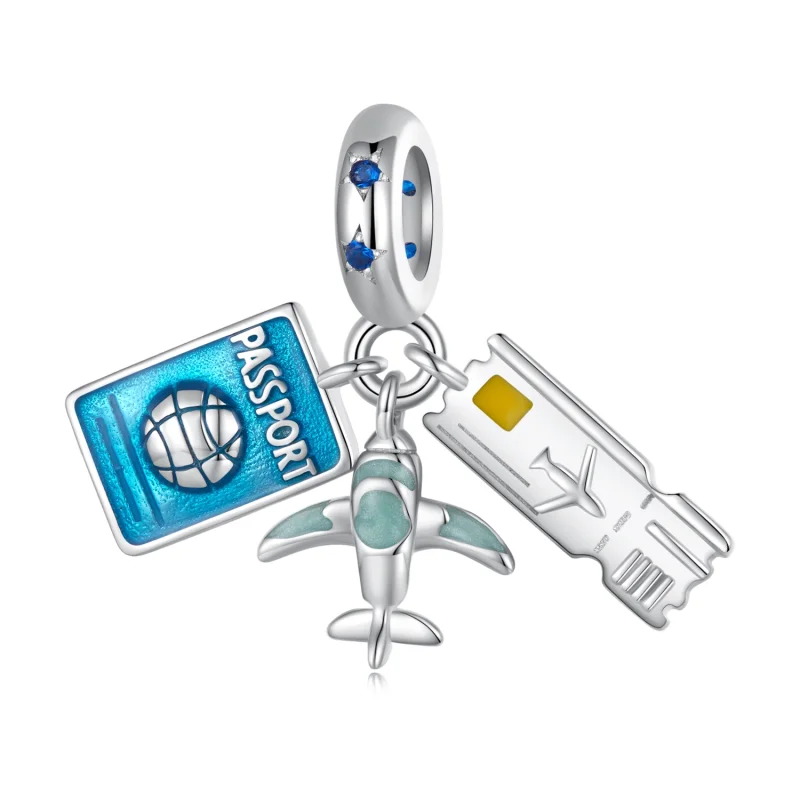 (Bild für) Pandora Style Travel Plane Anhänger - SCC2479 - Ansicht 7