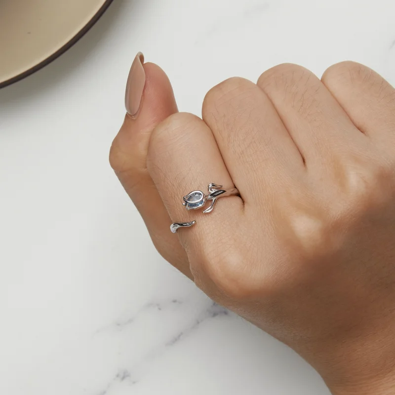 (Bild für) Pandora Style Tulip Open Ring - BSR465-E - Ansicht 6