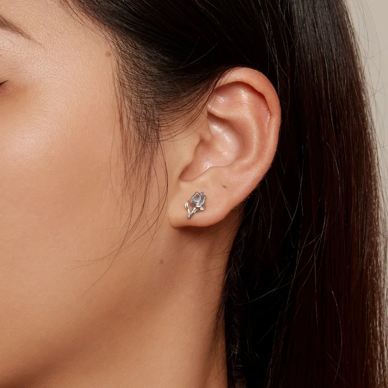 (Bild für) Pandora Style Tulip Studs Ohrringe - BSE873 - Ansicht 7