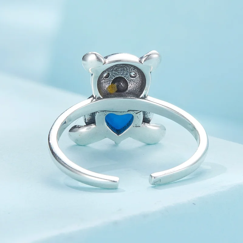 (Bild für) Pandora Style Umarmbär Öffnender Ring - SCR921 - Ansicht 4