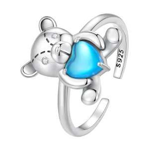 (Bild für) Pandora Style Umarmbär Öffnender Ring - SCR921