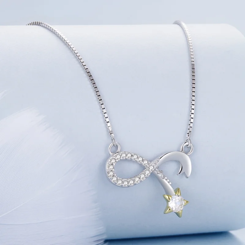 (Bild für) Pandora Style Unendlichkeitssymbol Halskette - BSN351 - Ansicht 2