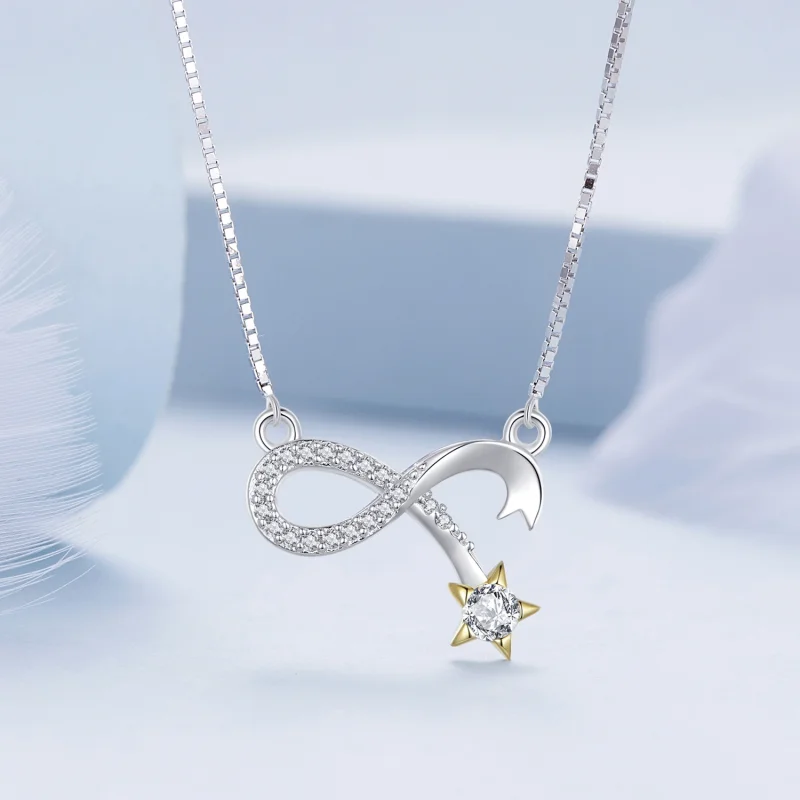 (Bild für) Pandora Style Unendlichkeitssymbol Halskette - BSN351 - Ansicht 3