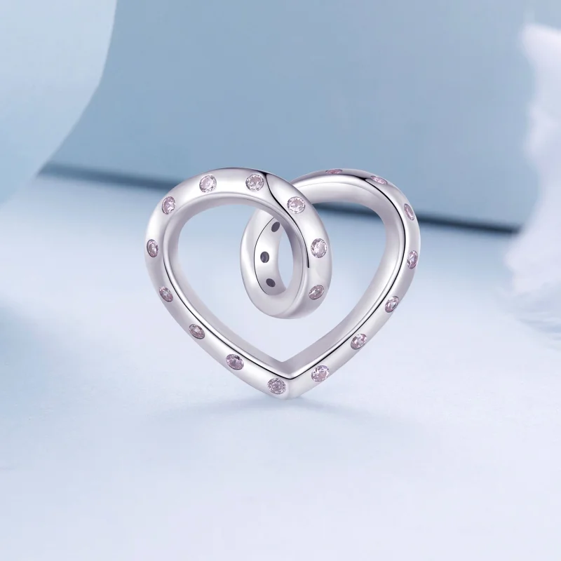 (Bild für) Pandora Style Verschlungenes Herz Charm - BSC928 - Ansicht 2