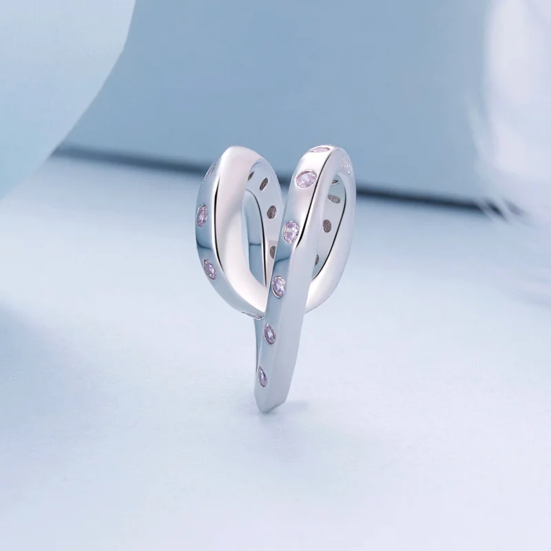 (Bild für) Pandora Style Verschlungenes Herz Charm - BSC928 - Ansicht 3