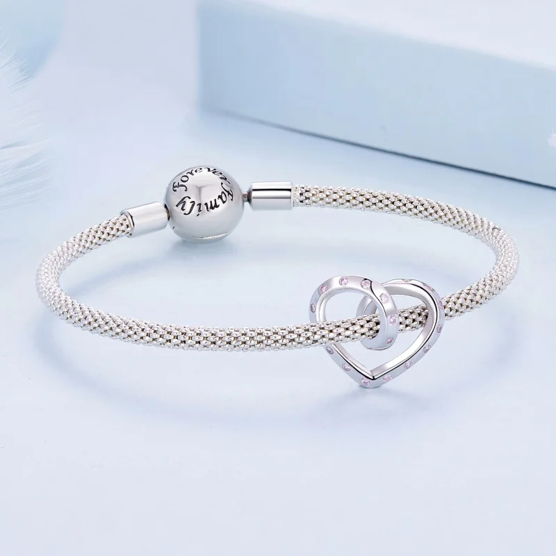 (Bild für) Pandora Style Verschlungenes Herz Charm - BSC928 - Ansicht 5