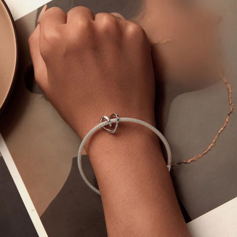 (Bild für) Pandora Style Verschlungenes Herz Charm - BSC928 - Ansicht 6