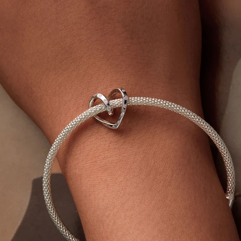 (Bild für) Pandora Style Verschlungenes Herz Charm - BSC928 - Ansicht 7