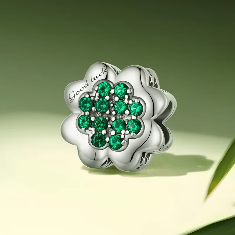 (Bild für) Pandora Style Vierblättriges Kleeblatt Charm - SCC2604 - Ansicht 2