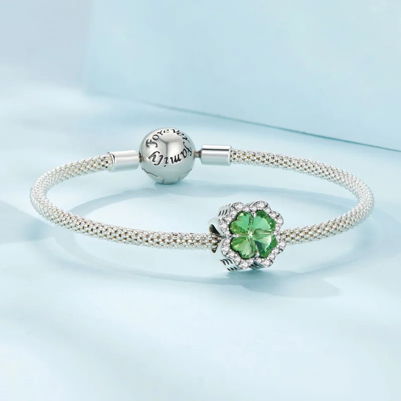 (Bild für) Pandora Style Vierblättriges Kleeblatt Charm - SCC2622 - Ansicht 5