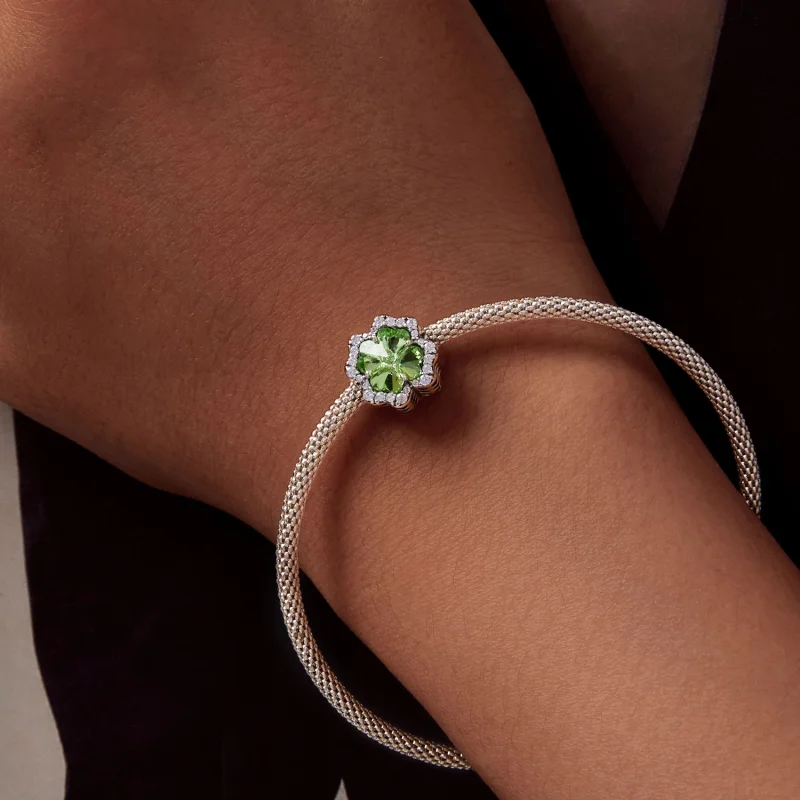 (Bild für) Pandora Style Vierblättriges Kleeblatt Charm - SCC2622 - Ansicht 7