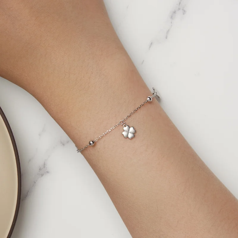 (Bild für) Pandora Style Vierblättriges Kleeblatt Kettenarmband - BSB139 - Ansicht 6
