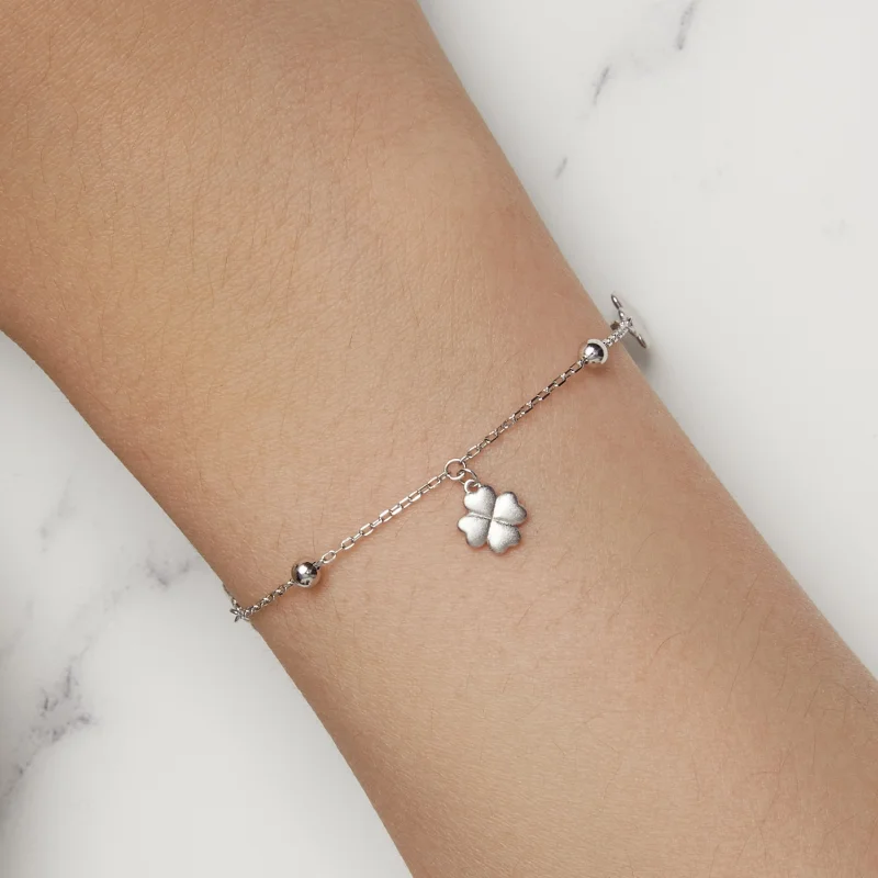 (Bild für) Pandora Style Vierblättriges Kleeblatt Kettenarmband - BSB139 - Ansicht 8