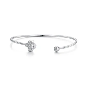 (Bild für) Pandora Style Vierblättriges Kleeblatt Offenes Armband - BSB134