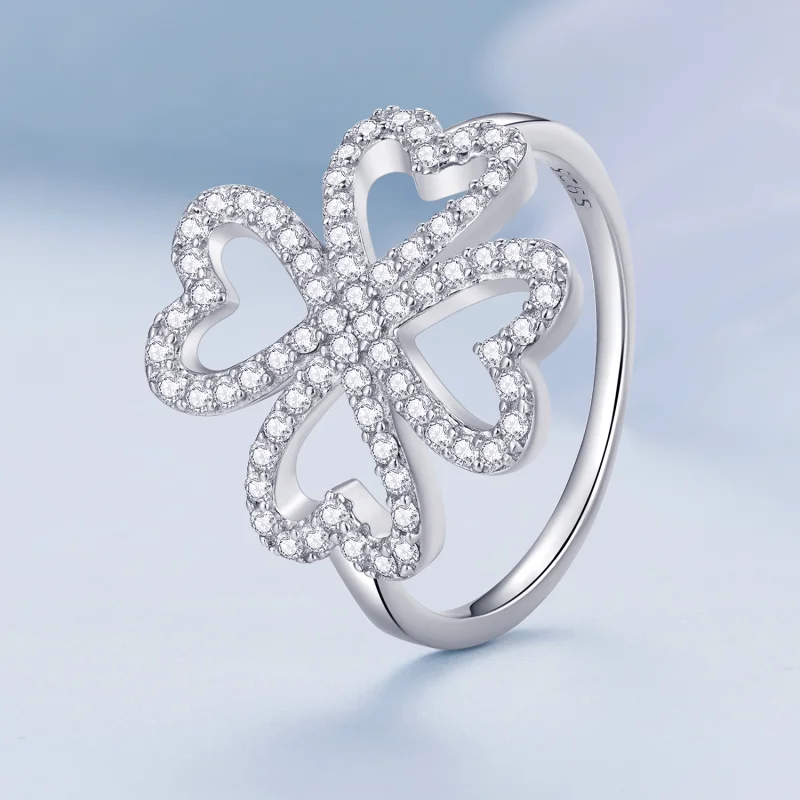 (Bild für) Pandora Style Vierblättriges Kleeblatt Ring - BSR399 - Ansicht 2