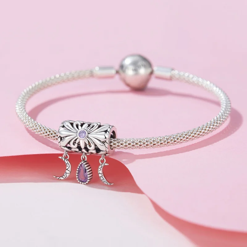 (Bild für) Pandora Style Vintage Iris Charm - SCC2631 - Ansicht 3