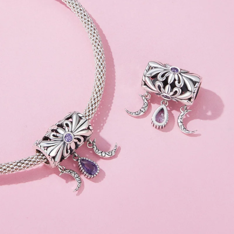 (Bild für) Pandora Style Vintage Iris Charm - SCC2631 - Ansicht 4