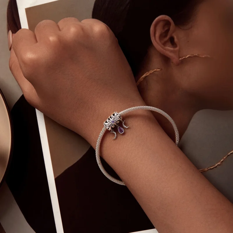 (Bild für) Pandora Style Vintage Iris Charm - SCC2631 - Ansicht 5