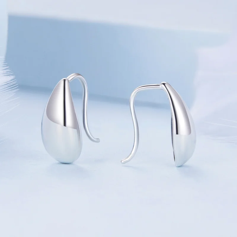 (Bild für) Pandora Style Wassertropfen Glanz Stecker Ohrringe - BSE869 - Ansicht 2