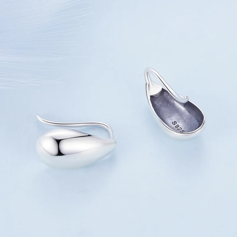 (Bild für) Pandora Style Wassertropfen Glanz Stecker Ohrringe - BSE869 - Ansicht 4