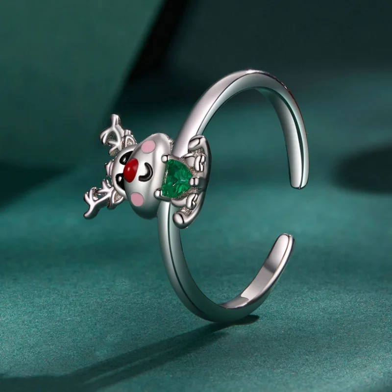 (Bild für) Pandora Style Weihnachts-Rentier Offener Ring - BSR493-E - Ansicht 2
