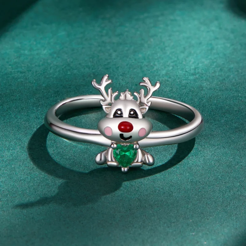 (Bild für) Pandora Style Weihnachts-Rentier Offener Ring - BSR493-E - Ansicht 3