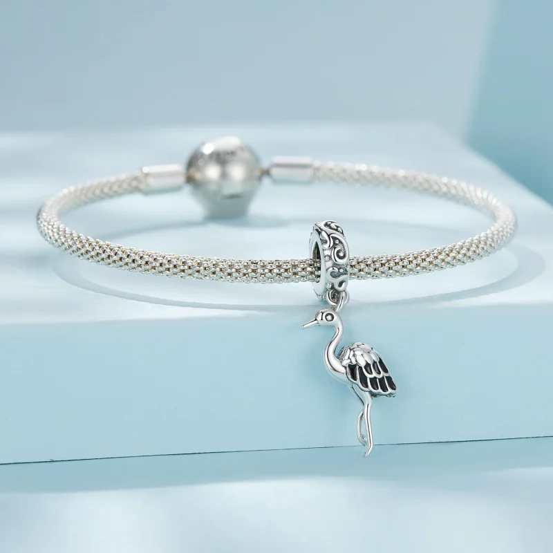 (Bild für) Pandora Style Weißstorch-Anhänger - SCC2635 - Ansicht 3