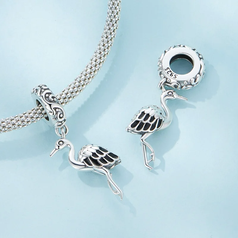 (Bild für) Pandora Style Weißstorch-Anhänger - SCC2635 - Ansicht 4