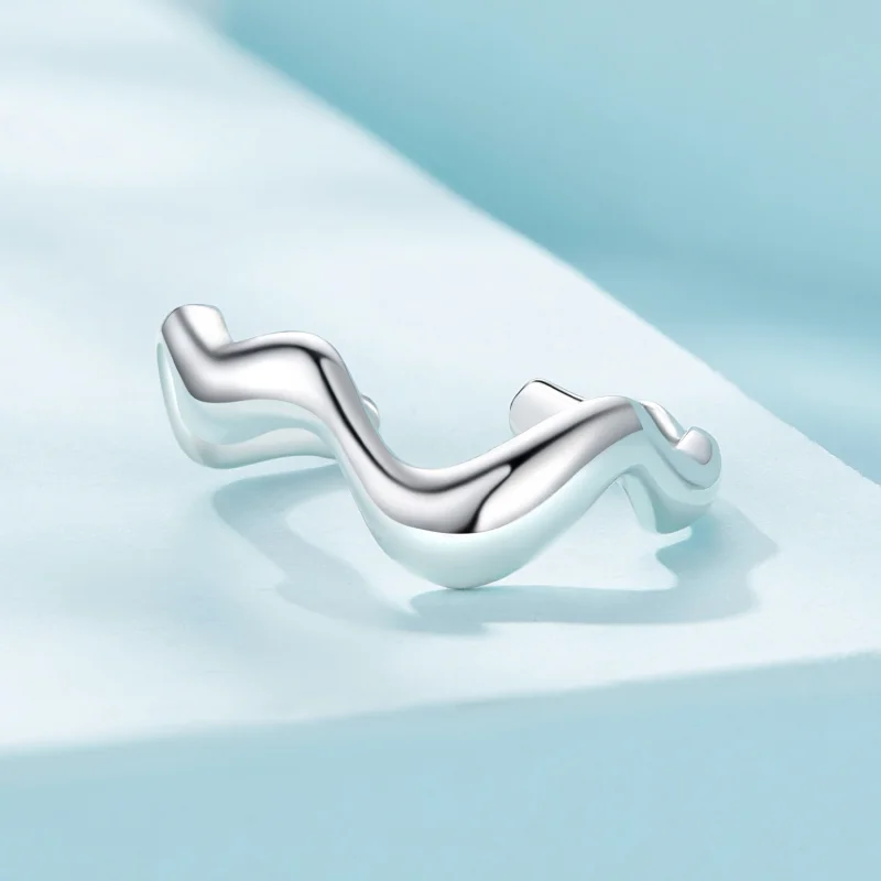 (Bild für) Pandora Style Welle Offener Ring - SCR954 - Ansicht 3