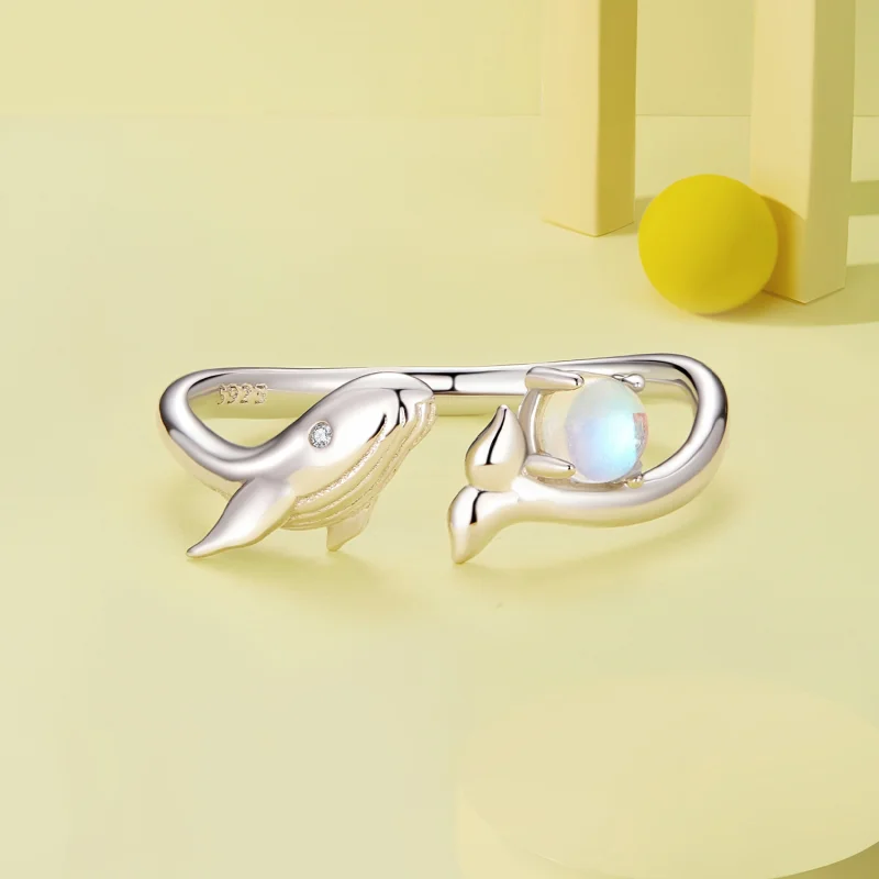 (Bild für) Pandora Style Whale Open Ring - BSR473-E - Ansicht 3