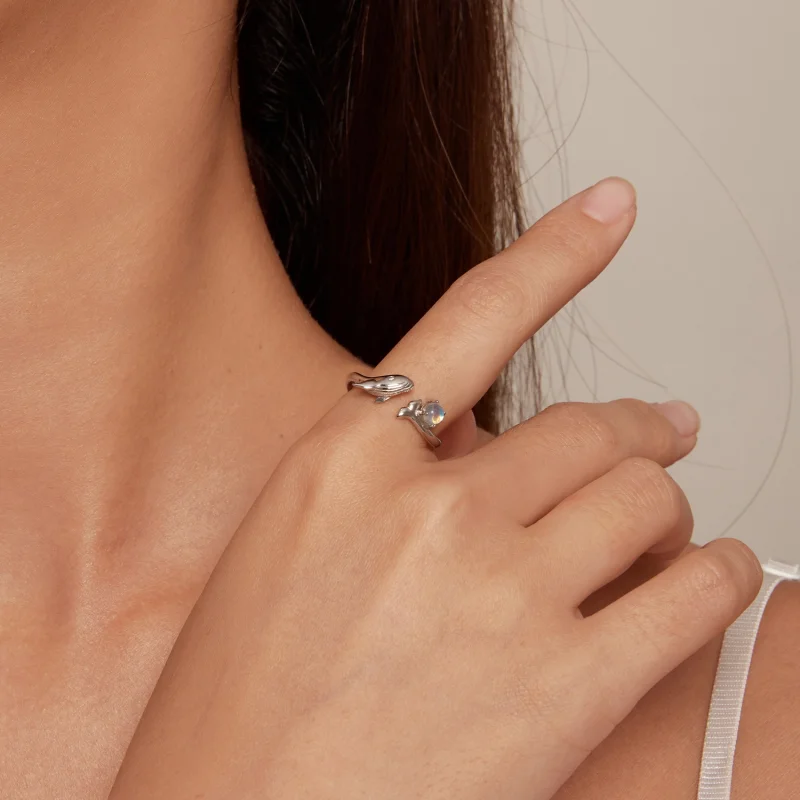 (Bild für) Pandora Style Whale Open Ring - BSR473-E - Ansicht 7
