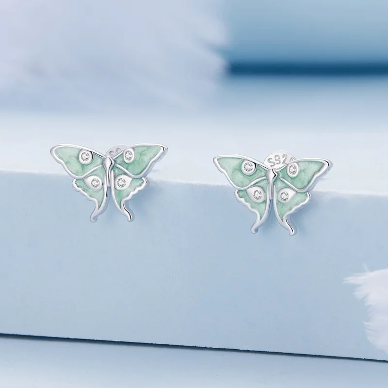 (Bild für) Pandora Style Wizard of Oz Butterfly Steckerohrringe - BSE828 - Ansicht 2