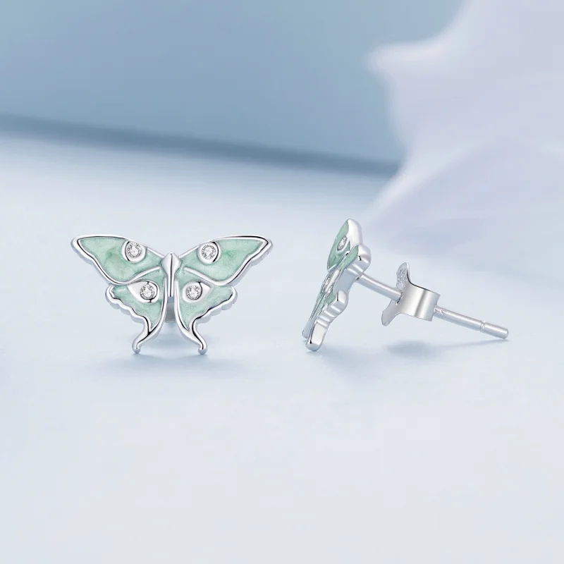 (Bild für) Pandora Style Wizard of Oz Butterfly Steckerohrringe - BSE828 - Ansicht 3