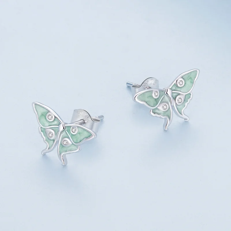 (Bild für) Pandora Style Wizard of Oz Butterfly Steckerohrringe - BSE828 - Ansicht 4