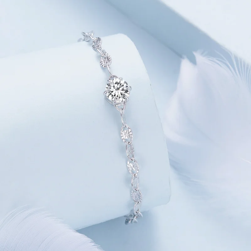 (Bild für) Pandora Style Zirkon Fein-Funkel-Kettenarmband - BSB142 - Ansicht 2