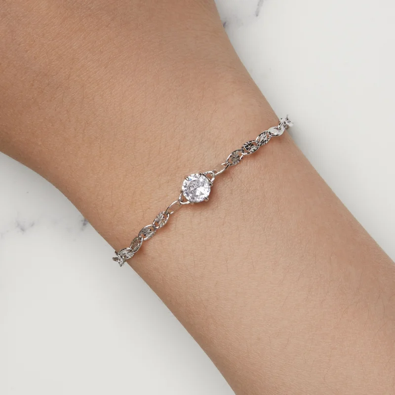 (Bild für) Pandora Style Zirkon Fein-Funkel-Kettenarmband - BSB142 - Ansicht 7