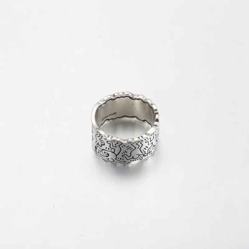 (Bild für) Keith Haring™ x Pandora Line Art Love & People Weitring - 192222C01 - Ansicht 5