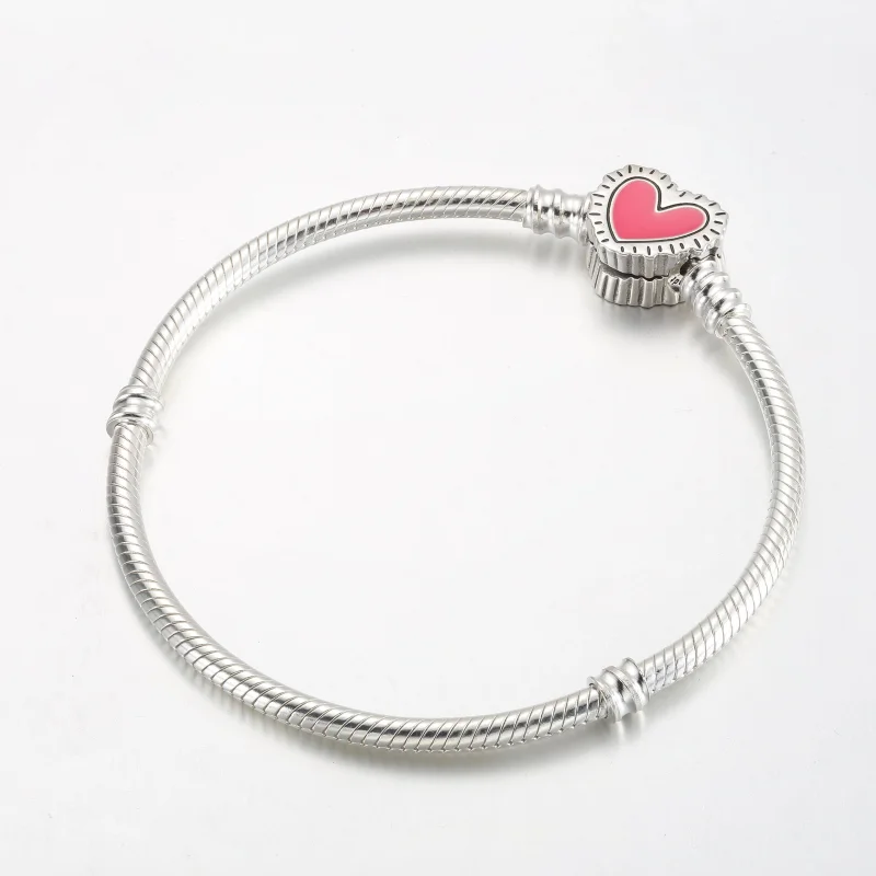 (Bild für) Keith Haring™ x Pandora Moments Strahlendes Herz Kettenarmband mit Schlangenkett - Ansicht 2