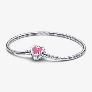 (Bild für) Keith Haring™ x Pandora Moments Strahlendes Herz Kettenarmband mit Schlangenkettchen - 592217C01