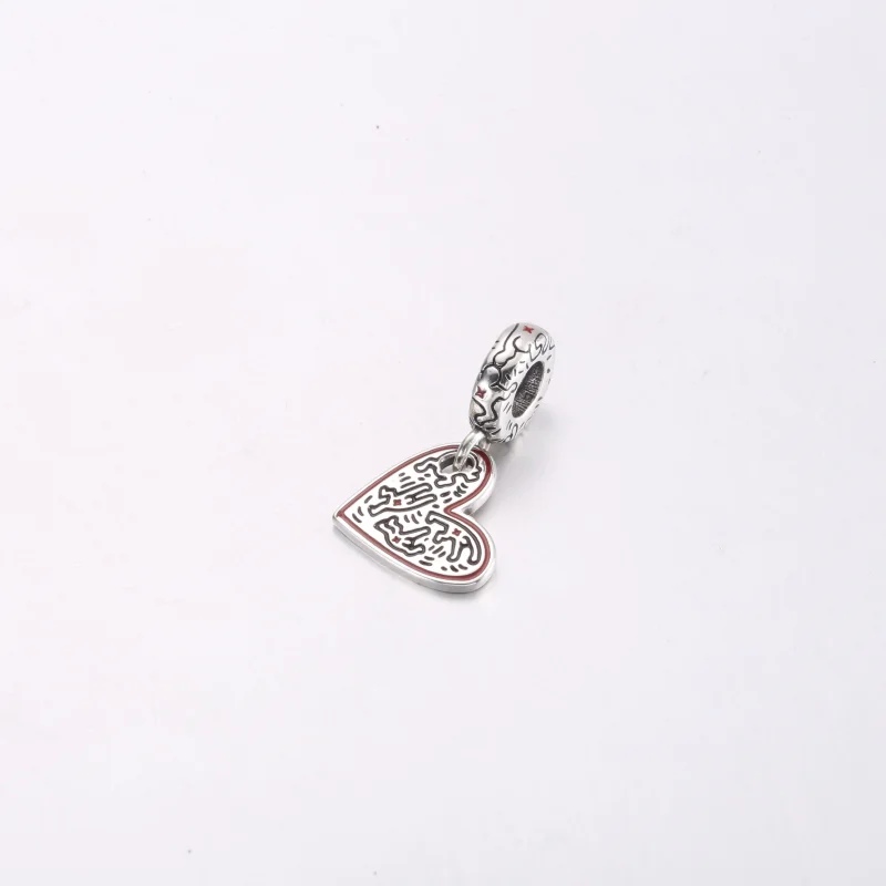 (Bild für) Keith Haring™ x Pandora Strichmännchen-Herz-Anhänger - 792215C01 - Ansicht 2
