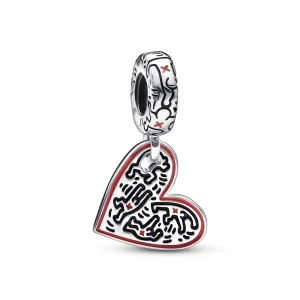 (Bild für) Keith Haring™ x Pandora Strichmännchen-Herz-Anhänger - 792215C01