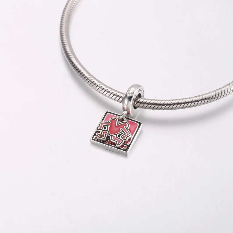 (Bild für) Keith Haring™ x Pandora Walking Heart Doppel-Anhänger - 792216C01 - Ansicht 5