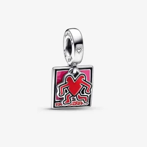 (Bild für) Keith Haring™ x Pandora Walking Heart Doppel-Anhänger - 792216C01