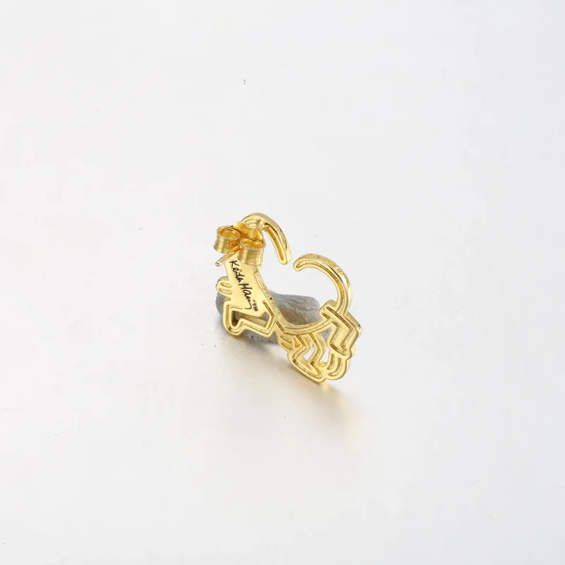 (Bild für) Keith Haring™ x Pandora Walking Heart Steckerohrring - 262221C01 - Ansicht 3