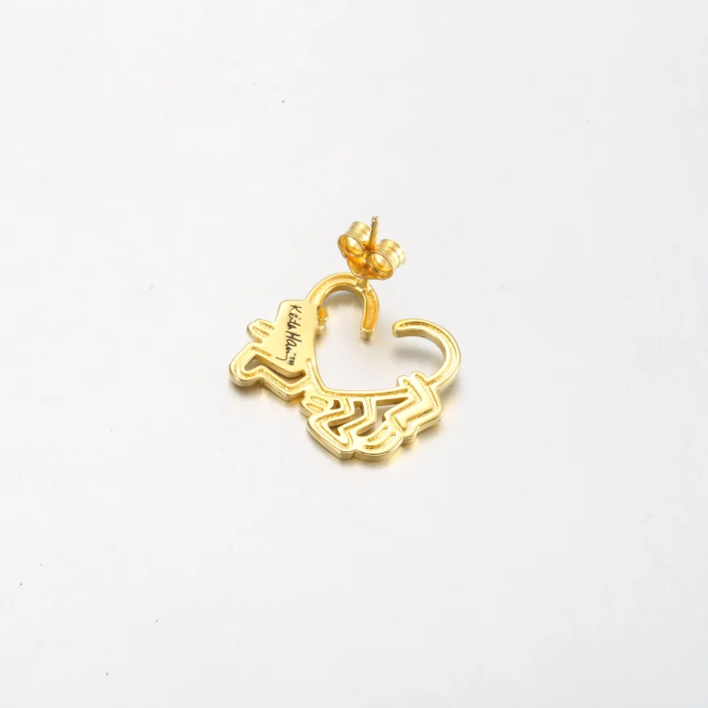 (Bild für) Keith Haring™ x Pandora Walking Heart Steckerohrring - 262221C01 - Ansicht 4