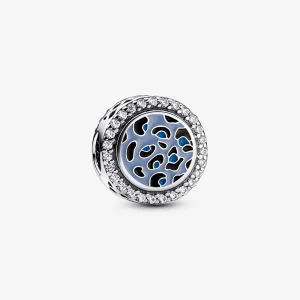 (Bild für) Pandora Blauer Leopardenprint-Anhänger aus Sterlingsilber - 792016CZ_E024