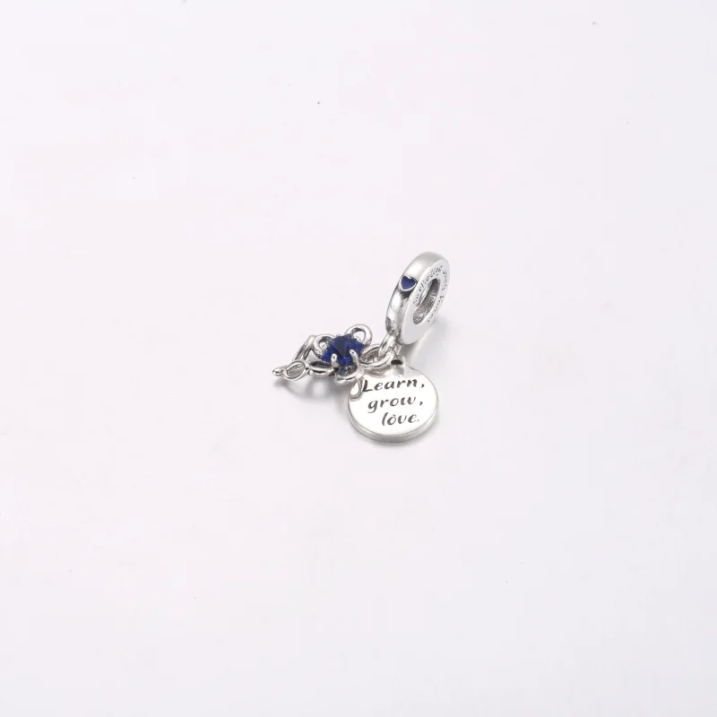 (Bild für) Pandora Blooming Flower Double Dangle Charm - 792293C01 - Ansicht 2