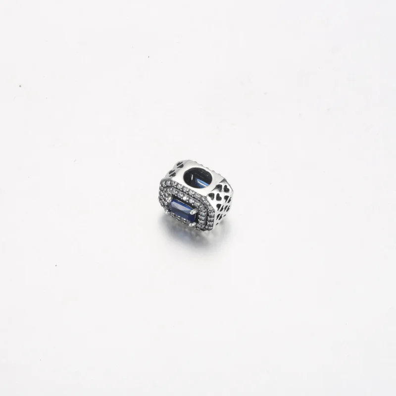 (Bild für) Pandora Blue Sparkling Leveled Rechteckiger Charm - 792385c01 - Ansicht 4
