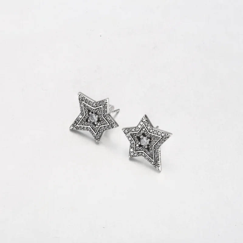 (Bild für) Pandora Celestial Asymmetrische Stern-Gehängeohrringe - 292415C01 - Ansicht 2